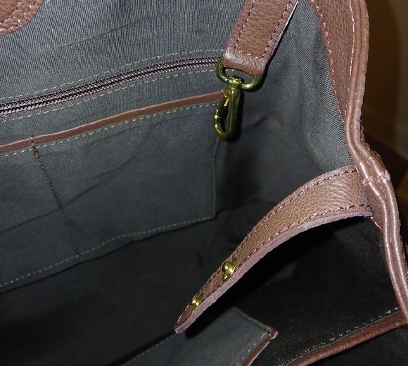 Rich Brown Leather Tote - Picture 6 of 10